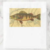 Gelbe Perle auf Karte Rechteckiger Aufkleber (Tasche)