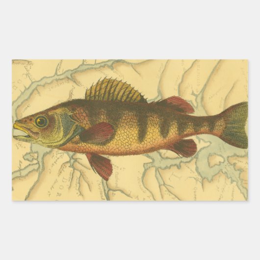 Gelbe Perle auf Karte Rechteckiger Aufkleber (Vorderseite)