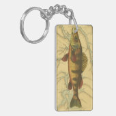 Gelbe Perle auf Karte Schlüsselanhänger (Vorderseite links)