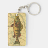 Gelbe Perle auf Karte Schlüsselanhänger (Rückseite)