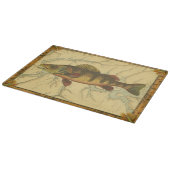 Gelbe Perle auf Karte Schneidebrett (Ecke)