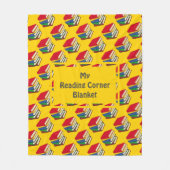 Gelbe Personalisierte Bücher Fleecedecke (Vorderseite)