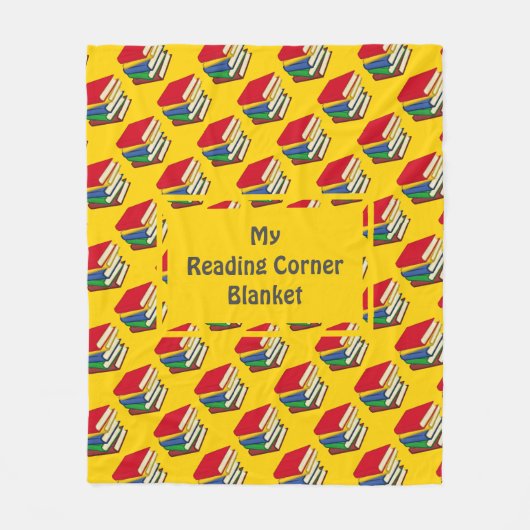 Gelbe Personalisierte Bücher Fleecedecke (Vorderseite)