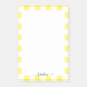 Gelbe personalisierte Skriptname Post-it Klebezettel (Vorderseite)