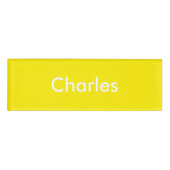 Gelbe Personalisierte Vorlage Namenschild (Vorderseite)