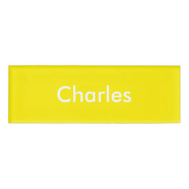 Gelbe Personalisierte Vorlage Namenschild