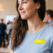 Gelbe Personalisierte Vorlage Namenschild