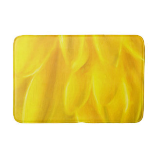 Gelbe Petalabstraktion Mittel Bath Mat Badematte