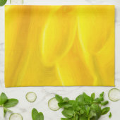 Gelbe Petals Küchentuch 16" x 24" (Gefaltet)