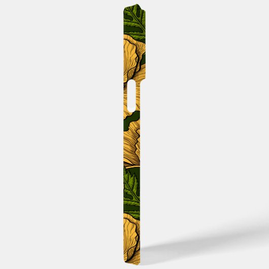 Gelbe Pfeffer auf dunkelgrün Case-Mate iPhone Hülle (Rückseite / Rechts)