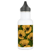 Gelbe Pfeffer auf dunkelgrün Edelstahlflasche (Links)