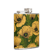 Gelbe Pfeffer auf dunkelgrün Flachmann (Rechts)