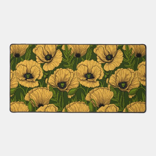 Gelbe Pfeffer auf dunkelgrün Schreibtischunterlage (Vorderseite)