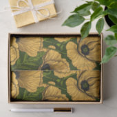 Gelbe Pfeffer auf dunkelgrün Seidenpapier (Geschenk)