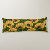 Gelbe Pfeffer auf dunkelgrün Seitenschläferkissen (Rückseite)