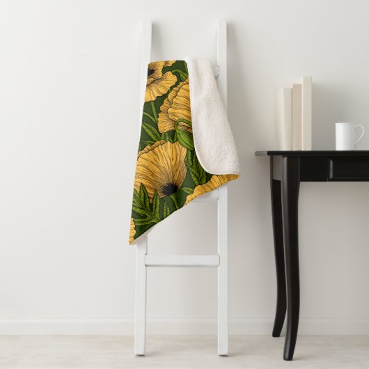 Gelbe Pfeffer auf dunkelgrün Sherpadecke (Beispiel)