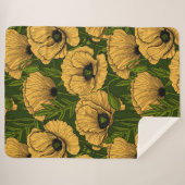 Gelbe Pfeffer auf dunkelgrün Sherpadecke (Vorderseite (Horizontal))