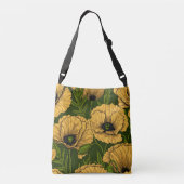 Gelbe Pfeffer auf dunkelgrün Tragetaschen Mit Langen Trägern (Rückseite)