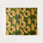 Gelbe Pfeffer auf dunkelgrün Wandteppich (Vorderseite (Horizontal))