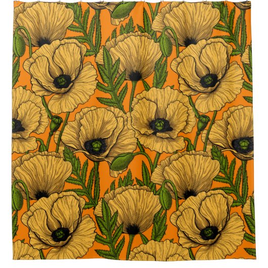 Gelbe Pfeffer Duschvorhang (Vorderseite)