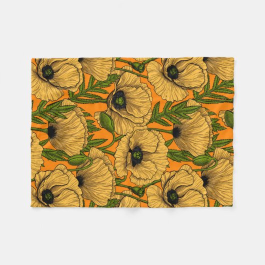 Gelbe Pfeffer Fleecedecke (Vorderseite (Horizontal))