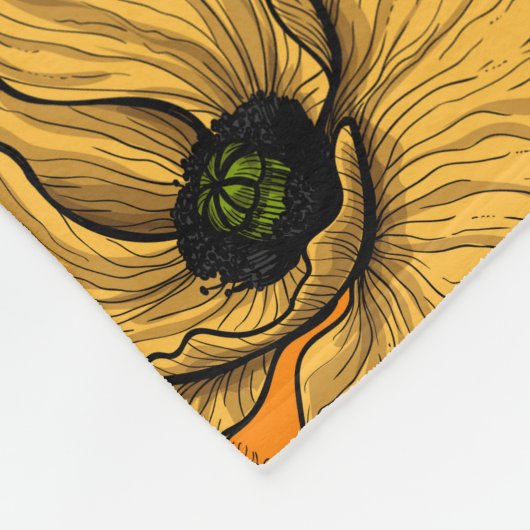 Gelbe Pfeffer Fleecedecke (Ecke)