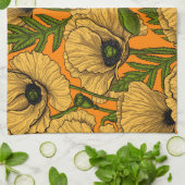 Gelbe Pfeffer Geschirrtuch (Gefaltet)