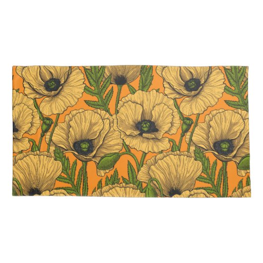 Gelbe Pfeffer Kissenbezug (Rückseite-Links)