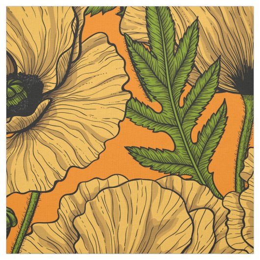 Gelbe Pfeffer Stoff (Muster)