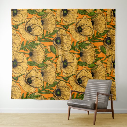 Gelbe Pfeffer Wandteppich (Beispiel (Horizontal))