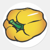 Gelbe Pfefferkleber Runder Aufkleber (Vorderseite)