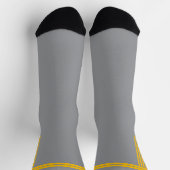Gelbe Pfeile auf Grau Socken (Oben)