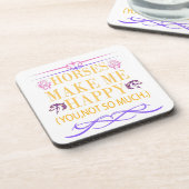 Gelbe Pferde machen mich glücklich, aber du nicht Getränkeuntersetzer (Linke Seite)