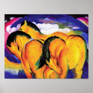 Gelbe Pferde Plakate drucken