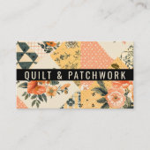 Gelbe Pfirsich-Quilt-Patchwork-Handmade-Kleidung Visitenkarte (Vorderseite)