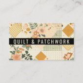 Gelbe Pfirsich-Quilt-Patchwork-Handmade-Kleidung Visitenkarte (Vorderseite)