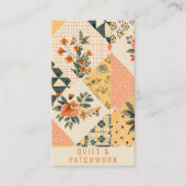 Gelbe Pfirsich-Quilt-Patchwork-Handmade-Kleidung Visitenkarte (Vorderseite)