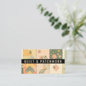 Gelbe Pfirsich-Quilt-Patchwork-Handmade-Kleidung Visitenkarte (Stehend Vorderseite)