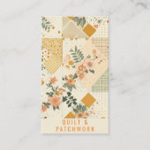 Gelbe Pfirsich-Quilt-Patchwork-Handmade-Kleidung Visitenkarte (Vorderseite)