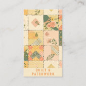 Gelbe Pfirsich-Quilt-Patchwork-Handmade-Kleidung Visitenkarte (Vorderseite)