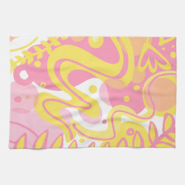 Gelbe Pflanze Geschirrtuch