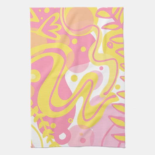 Gelbe Pflanze Geschirrtuch (Vertikal)