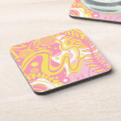 Gelbe Pflanze Getränkeuntersetzer (Linke Seite)