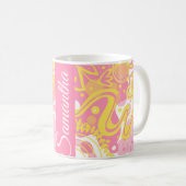 Gelbe Pflanze Kaffeetasse (VorderseiteRechts)