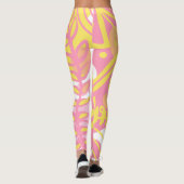 Gelbe Pflanze Leggings (Rückseite)