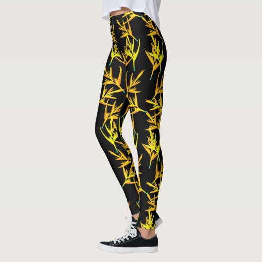 Gelbe Pflanze Leggings (Links)