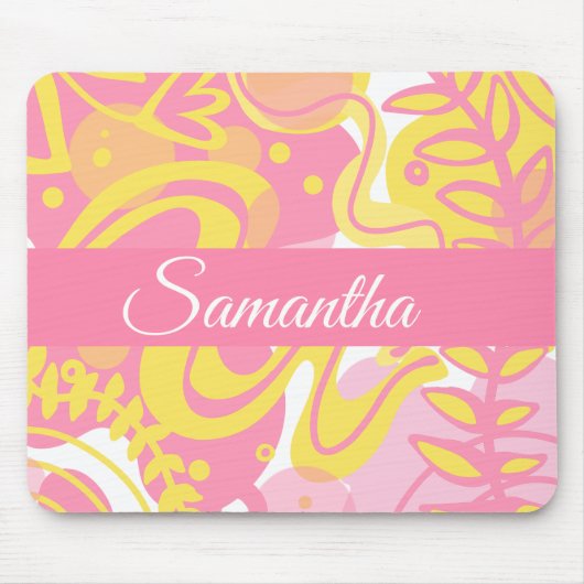 Gelbe Pflanze Mousepad (Vorne)