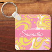 Gelbe Pflanze Schlüsselanhänger (Vorderseite)