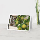 Gelbe Pflaume Rustikales Portrait Karte (Vorderseite)