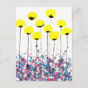 Gelbe Pflaumen, Cottagecore-Blume Postkarte